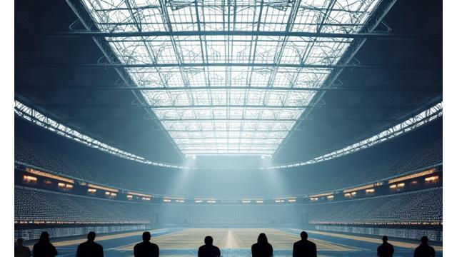 대형 스팬 체육관의 천장 구조